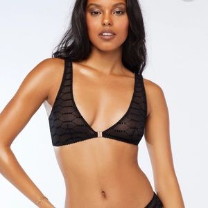 {SAVAGE X FENTY} Flocked Logo Bralette